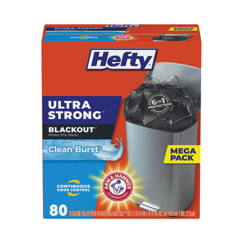 Ultra Strong BlackOut Tall-Kitchen Drawstring Bags