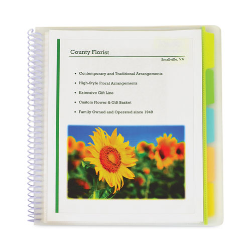 10-Pocket Poly Portfolio with Write-On Tabs
