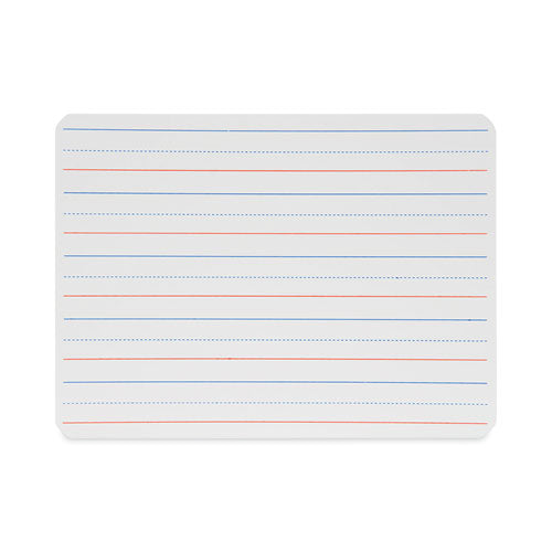 Magnetic Two-Sided Red/Blue Ruled Dry Erase Board