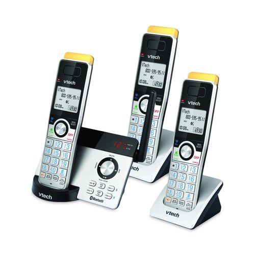 80-2151-02 Three-Handset Connect to Cell Cordless Telephone
