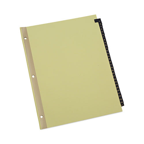 Deluxe Preprinted Simulated Leather Tab Dividers with Gold Printing
