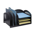 Steel Combo Desktop Sorter with Three Horizontal and Three Vertical Sections
