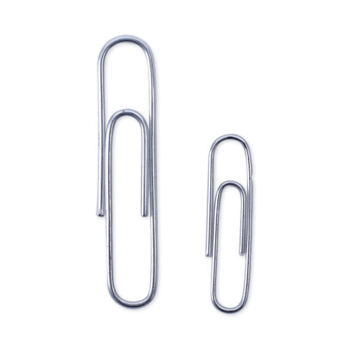 Plastic-Coated Paper Clips with Two-Compartment Dispenser Tub