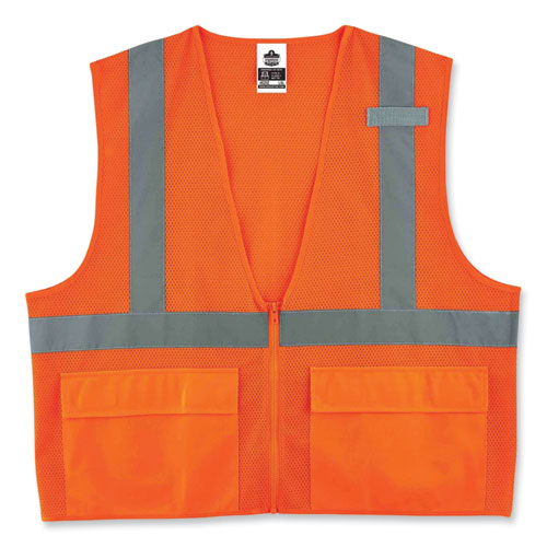 GloWear 8220Z Class 2 Standard Mesh Zipper Vest