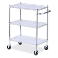Three-Shelf Wire Cart with Liners