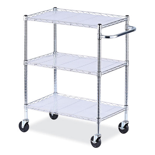 Three-Shelf Wire Cart with Liners