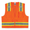 GloWear 8248Z Class 2 Two-Tone Surveyors Zipper Vest