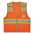 GloWear 8246Z Class 2 Two-Tone Mesh Reflective Binding Zipper Vest