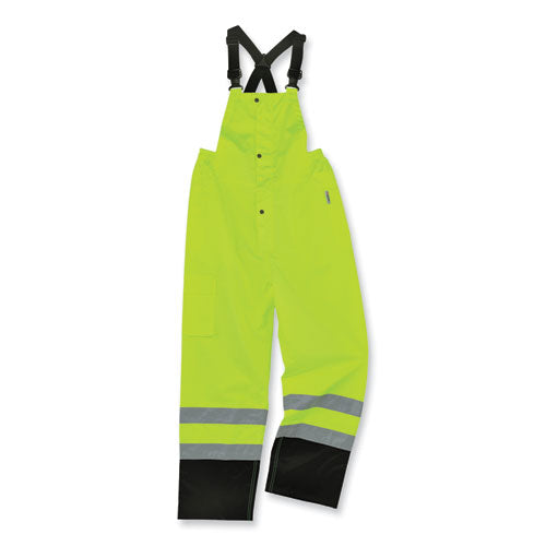 GloWear 8918BK Class E Hi-Vis Rain Bibs Black Bottom