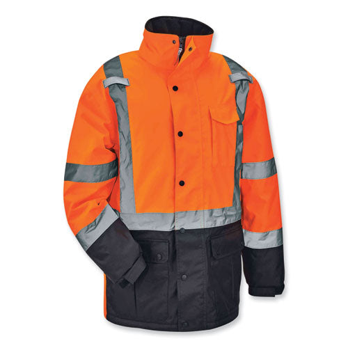 GloWear 8384 Class 3 Hi-Vis Quilted Thermal Parka