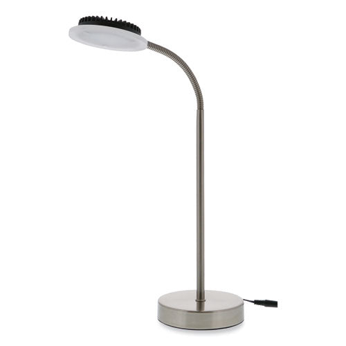 PureOptics LED Adjustable Gooseneck Desk Lamp with Two USB Ports