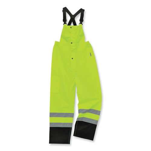 GloWear 8918BK Class E Hi-Vis Rain Bibs Black Bottom