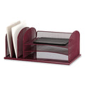 Onyx Desk Organizer with Three Horizontal and Three Upright Sections