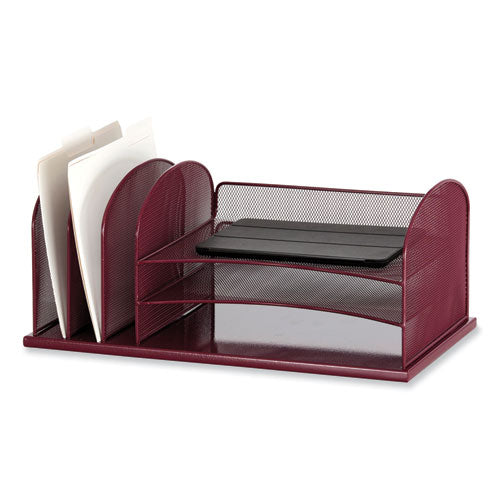 Onyx Desk Organizer with Three Horizontal and Three Upright Sections