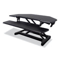 Height Adjustable Corner Standing Desk with Keyboard Tray
