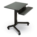 Mobile Height Adjustable Standing Desk with Keyboard Tray