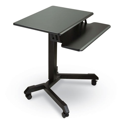 Mobile Height Adjustable Standing Desk with Keyboard Tray