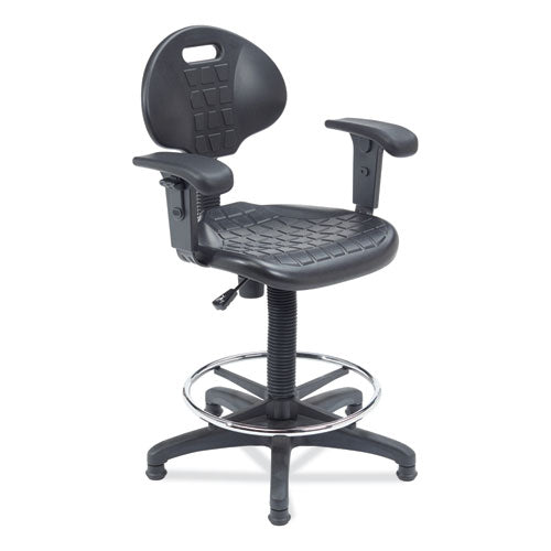 6700 Series Adjustable Height Polyurethane Task Stool with Arms
