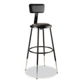 6400 Series Height Adj Heavy Duty Vinyl Steel Stool w/Backrest