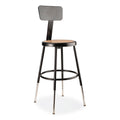 6200 Series 19" to 27" Height Adjustable Heavy-Duty Stool with Backrest
