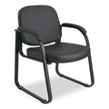 Alera Genaro Series Faux Leather Half-Back Sled Base Guest Chair