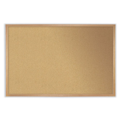 Natural Cork Bulletin Board with Wood Frame