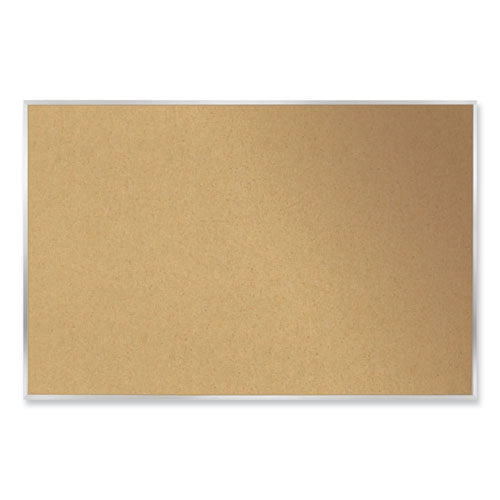 Aluminum-Frame Natural Corkboard