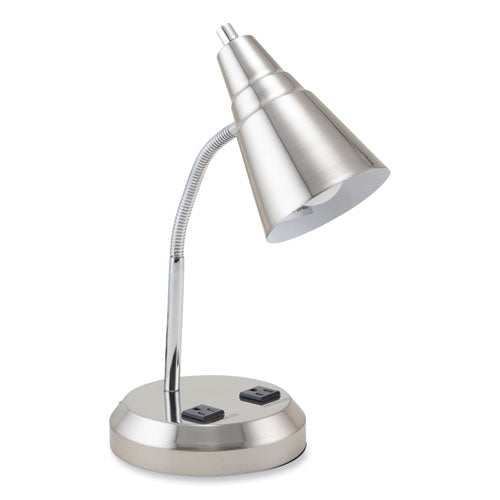LED Gooseneck Desk Lamp with Charging Outlets