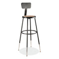 6200 Series 32"-39" Height Adjustable Heavy Duty Stool With Backrest