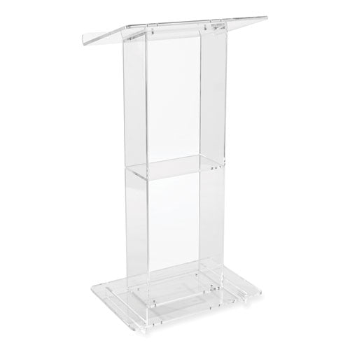 Clear Acrylic Lectern with Shelf