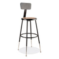 6200 Series 25" to 33" Height Adjustable Heavy Duty Stool with Backrest