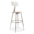 6200 Series 19" to 27" Height Adjustable Heavy Duty Stool with Backrest