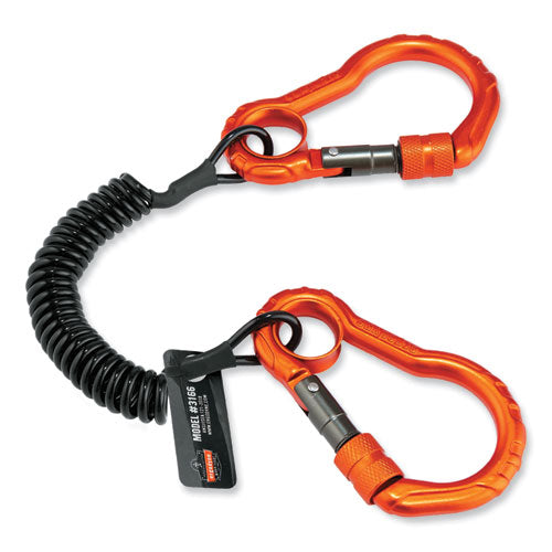 Squids 3166 Coiled Tool Lanyard with Two Carabiners