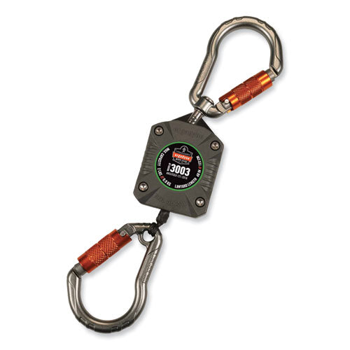 Squids 3003 Retractable Lanyard with Two Carabiners