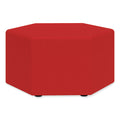 Learn 30" Hexagon Vinyl Ottoman