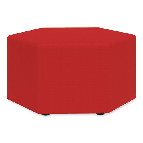 Learn 30" Hexagon Vinyl Ottoman