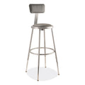 6400 Series Height Adjustable Heavy Duty Padded Stool with Backrest