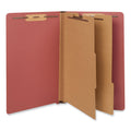Red Pressboard End Tab Classification Folders