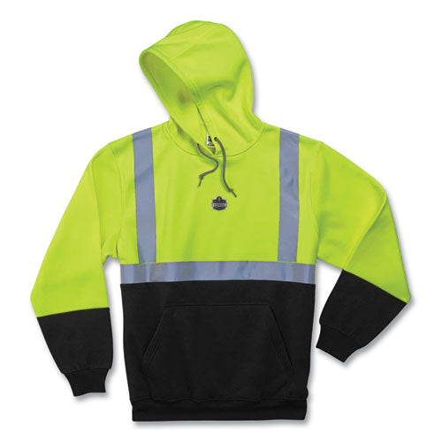 GloWear 8293 Hi-Vis Class 2 Hooded Sweatshirt Black Bottom