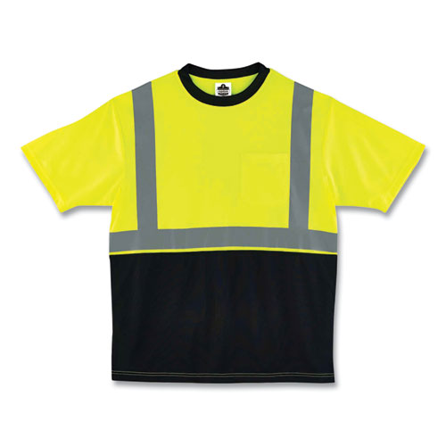 GloWear 8289BK Class 2 Hi-Vis T-Shirt with Black Bottom