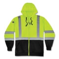 GloWear 8372 ZipUp HiVis Class 3 Zip Hooded Sweatshirt with Black Bottom