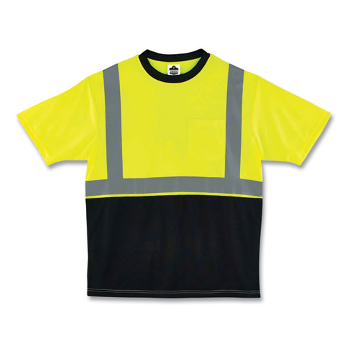 GloWear 8289BK Class 2 Hi-Vis T-Shirt with Black Bottom