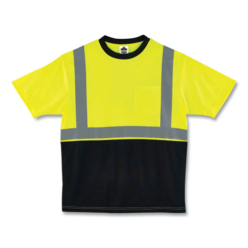 GloWear 8289BK Class 2 Hi-Vis T-Shirt with Black Bottom