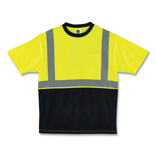 GloWear 8289BK Class 2 Hi-Vis T-Shirt with Black Bottom