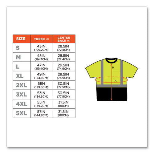 GloWear 8289BK Class 2 Hi-Vis T-Shirt with Black Bottom