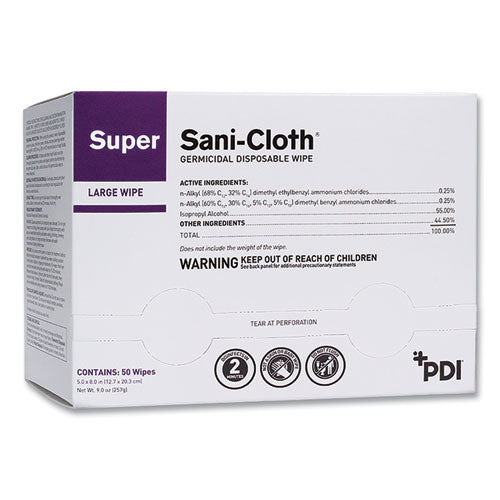 Super Sani-Cloth Individually Wrapped Germicidal Disposable Wipes
