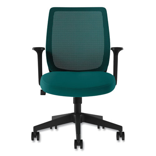 Essentials Mesh Back Fabric Task Chair with Arms