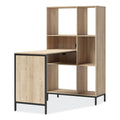 Turing Home Office Workstation with Integrated Bookcase and Power Center
