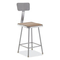 6300 Series Heavy Duty Square Seat Stool with Backrest