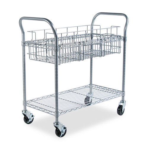 Dual-Purpose Wire Mail and Filing Cart